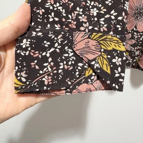 Zadig and Voltaire Chai Print Dark Floral 100% Silk Blouse Top Size XS Luxury - Picture 10 of 14